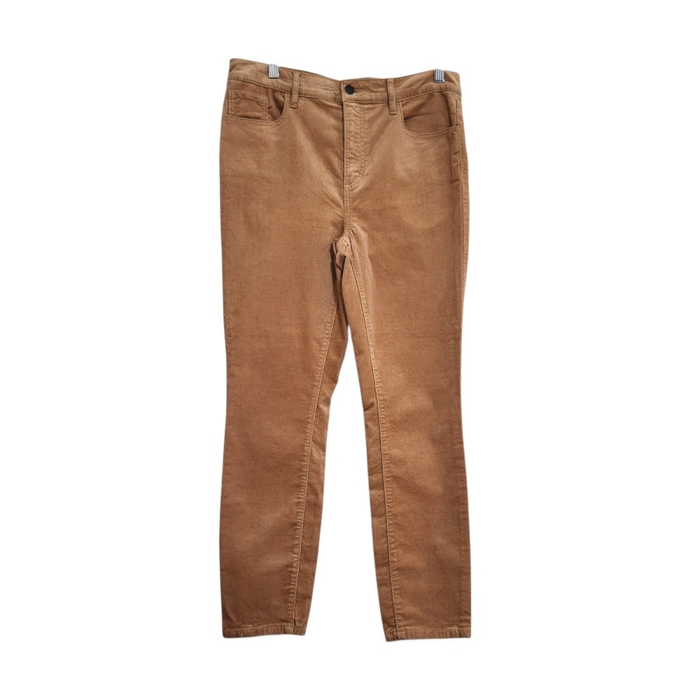 LOFT Women 29/8 Petite Ins Corduroy High Waist Skinny Pants Camel - Pumpkin Fall - Picture 12 of 13